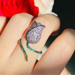 Unique Rose flower ring